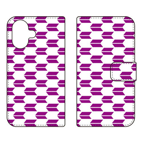 樂天商城 - 手帳型スマートフォンケース Cf LTD 和柄 矢絣紫白 iPhone 17 Apple Coverfull 手帳型ケース iphone17 ケース iphone17 カバー iPhone 17 ケース iPhone 17 カバー アイフォーン17 ケース アイフォーン17 カバー アイフォン17 ケース 送料無料