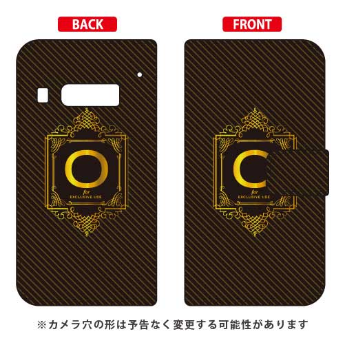 手帳型スマートフォンケース Cf LTD ラグジュアリー イニシャル アルファベット O （ゴールドイエロー） iida INFOBAR A03 au Coverfull a03 ケース a03 カバー infobar a03 ケース infobar a03 カバー インフォバー ケース インフォバー 送料無料