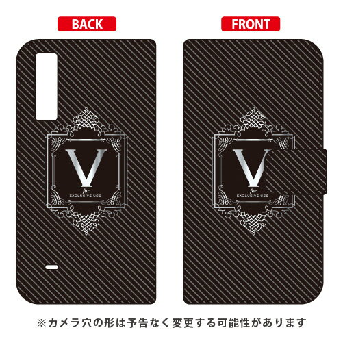 手帳型スマートフォンケース Cf LTD ラグジュアリー イニシャル アルファベット V （シルバーグレー） URBANO V02 au Coverfull v02 ケース v02 カバー アルバーノ ケース アルバーノ v02 ケース アルバーノ v02 カバー アルバーノ 送料無料