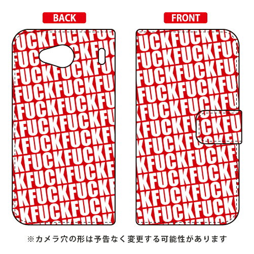 手帳型スマートフォンケース Cf LTD FUCKパターン レッド URBANO V03 au Coverfull urbano v03 ケース urbano v03 カバー アルバーノv03ケース アルバーノv03カバー スマホケース スマホカバー タフネススマホ android アンドロイド au 送料無料