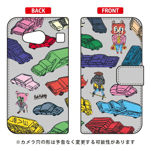 手帳型スマートフォンケース Rob Kidney 「Dreamy Cars」 rafre KYV40・DIGNO W au・MVNOスマホ（SIMフリー端末） SECOND SKIN rafre kyv40 ケース rafre kyv40 カバー kyv40ケース kyv40カバー ラフレ kyv40 ラフレ スマホケース 送料無料