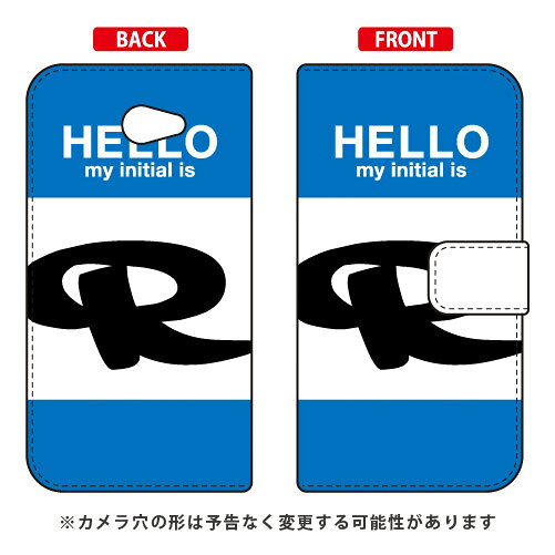 樂天商城 - 手帳型スマートフォンケース Cf LTD ハロー イニシャル アルファベット R （ブルー） BASIO4 KYV47・かんたんスマホ2・2+ A001KC・A201KC au・Y!mobile Coverfull kyv47 カバー kyv47 ケース basio カバー basio ケース basio kyv47 カバー basio kyv47 送料無料