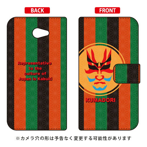 手帳型スマートフォンケース Cf LTD 和柄 隈取歌舞伎幕 BASIO4 KYV47・かんたんスマホ2・2+ A001KC・A201KC au・Y!mobile Coverfull kyv47 カバー kyv47 ケース basio カバー basio ケース basio kyv47 カバー basio kyv47 ケース basioカバー 送料無料