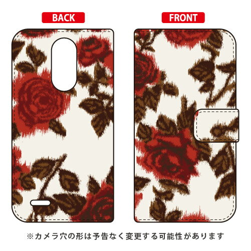 手帳型スマートフォンケース SINDEE 「Splashed Rose （ベージュ）」 LG it LGV36 au SECOND SKIN lg it lgv36 カバー lg it lgv36 ケース lgv36 カバー lgv36 ケース lg it カバー lg it ケース LGイット カバー LGイット ケース lgv36カバー 送料無料