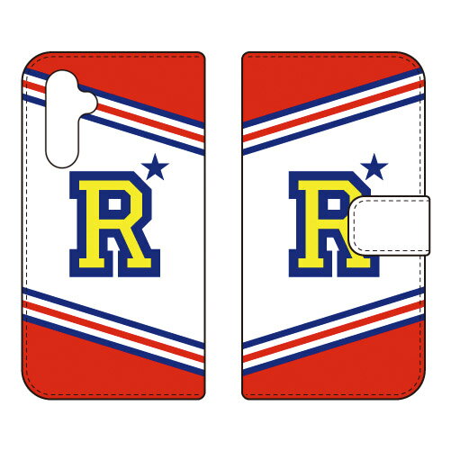 樂天商城 - 手帳型スマートフォンケース Cf LTD チア イニシャル アルファベット R （レッド） Galaxy A54 5G SCG21 SC-53D Coverfull ケース カバー スマホケース 送料無料 耐衝撃 プリント 保護 衝撃吸収
