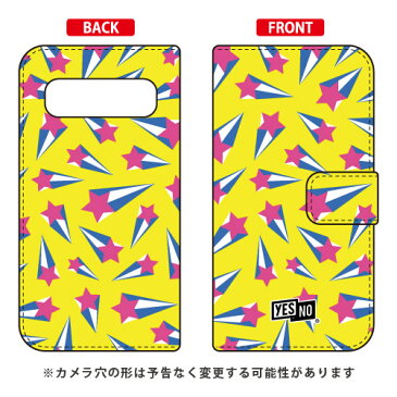 【送料無料】 手帳型スマートフォンケース シューティングスター イエロー / for Galaxy S10 SCV41・SC-03L/au・docomo・MVNOスマホ(SIMフリー端末) 【YESNO】galaxy s10 scv41 sc-03l ケース galaxy s10 scv41 sc-03l カバー scv41 sc-03l ケース ケース