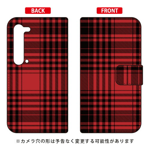 手帳型スマートフォンケース 「トラッドチェック レッド」 AQUOS R5G SHG01・SH-51A・908SH au・docomo・SoftBank・楽天モバイル SECOND SKIN au shg01 sh-51a 908sh カバー shg01 sh-51a 908sh ケース aquos r5g shg01 sh-51a 908sh カバー 送料無料