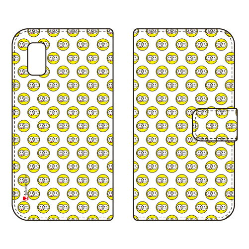 手帳型スマートフォンケース Moisture 「SMILE DOT 1」 AQUOS wish SHG06・A104SH・SH-RM20 wish2 SH-51C・A204SH docomo・au・SoftBank・Y!mobile・楽天モバイル SECOND SKINau shg06 カバー shg06 ケース aquos wish shg06 カバー aquos wish shg06 送料無料