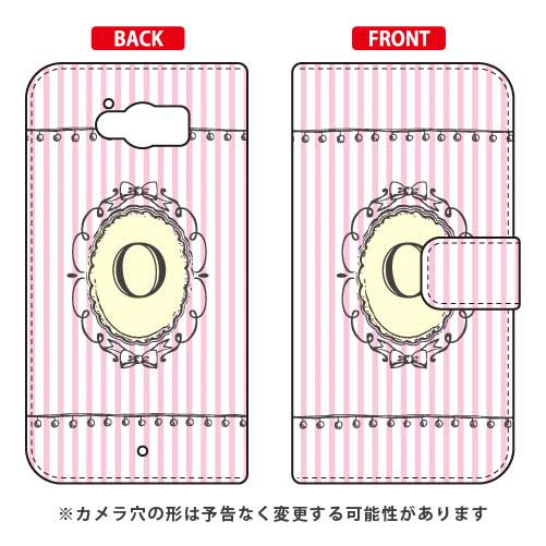 手帳型スマートフォンケース Cf LTD イニシャル アルファベット O （ピンク） AQUOS SERIE SHV32 au Coverfull shv32 ケース shv32 カバー aquos serie shv32 ケース aquos serie shv32 カバー au スマートフォン カバー aquos アクオスセリエ 送料無料