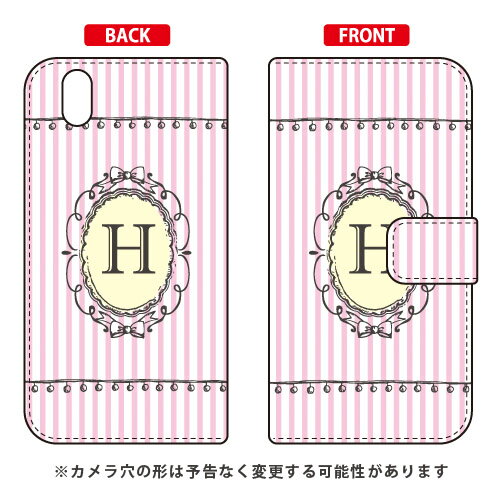 手帳型スマートフォンケース Cf LTD イニシャル アルファベット H （ピンク） AQUOS sense SHV40・SH-01K au・docomo・MVNOスマホ（SIMフリー端末） Coverfull au shv40 sh-01k カバー shv40 sh-01k ケース aquos sense shv40 sh-01k 送料無料