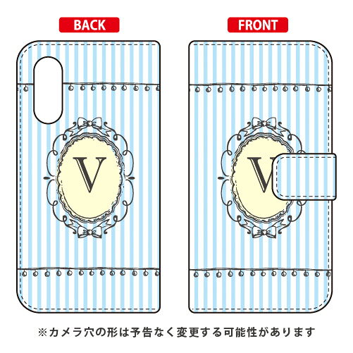 乐天商城 - 手帳型スマートフォンケース Cf LTD イニシャル アルファベット V （サックス） AQUOS sense3 SHV45・SH-02M・SH-M12・sense3 lite au・docomo・MVNOスマホ（SIMフリー端末）・楽天モバイル Coverfull au shv45 sh-02m sh-m12 カバー sh-02m 送料無料