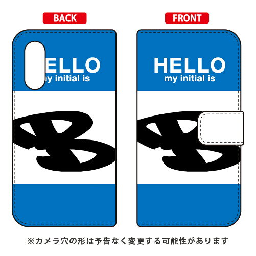 乐天商城 - 手帳型スマートフォンケース Cf LTD ハロー イニシャル アルファベット B （ブルー） AQUOS sense3 SHV45・SH-02M・SH-M12・sense3 lite au・docomo・MVNOスマホ（SIMフリー端末）・楽天モバイル Coverfull au shv45 sh-02m sh-m12 カバー sh-02m 送料無料
