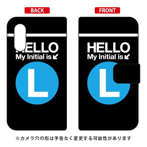 手帳型スマートフォンケース Cf LTD サブウェイ イニシャル アルファベット L （サックス） AQUOS sense3 SHV45・SH-02M・SH-M12・sense3 lite au・docomo・MVNOスマホ（SIMフリー端末）・楽天モバイル Coverfull au shv45 sh-02m sh-m12 カバー 送料無料