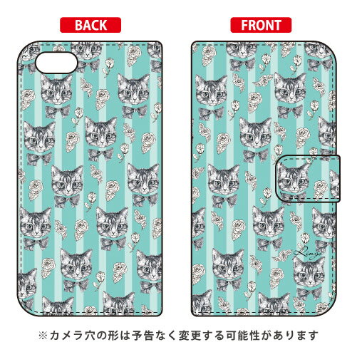 【送料無料】 手帳型スマートフォンケース 薔薇とねこ ブルー design by Ringo / for iPhone SE/5s/docomo 【Coverfull】【スマホケース】【手帳型ケース】iPhone5sカバー/アイフォン5s/iphone5sケース/アイフォン 5s/スマートフォン/スマホケース/ケース/ドコモ/docomo