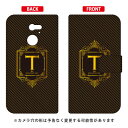 手帳型スマートフォンケース Cf LTD ラグジュアリー イニシャル アルファベット T (ゴールドイエロー) arrows Fit F-01H docomo Coverfull f−01h ケース f−01h カバー f01hケース f01hカバー f 01hケース f 01hカバー arrows fit 送料無料(2)