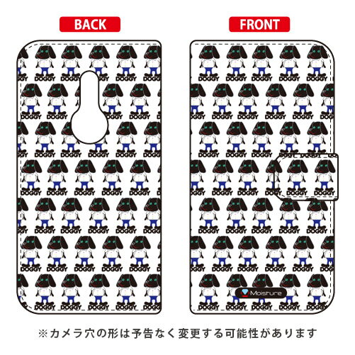 手帳型スマートフォンケース Moisture 「Doggy Runnin Pattern」 arrows Be4 F-41A docomo SECOND SKIN docomo arrows be4 f-41a用ケース f41aケース ケース カバー CASE ケース アクセサリー スマホケース スマートフォン用カバー 送料無料