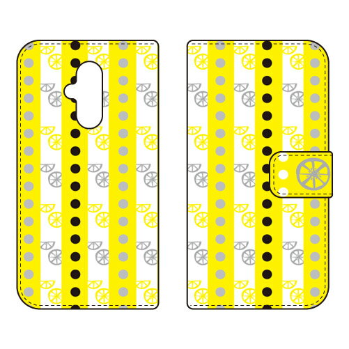 Rakuten - 手帳型スマートフォンケース Cf LTD 北欧風イエロー果物 らくらくスマートフォン F-52B docomo Coverfull らくらくスマートフォン f-52b ケース らくらくスマートフォン f-52b カバー らくらく スマホ ケース らくらく スマホ カバー f52b ケース f52b 送料無料