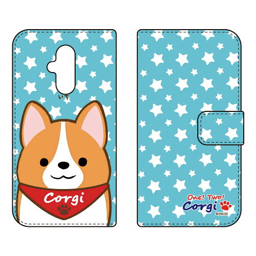 いちにのコーギーシリーズ 手帳型スマートフォンケース いち らくらくスマートフォン F-52B docomo らくらくスマートフォン f-52b ケース らくらくスマートフォン f-52b カバー らくらく スマホ ケース らくらく スマホ カバー f52b ケース f52b 送料無料