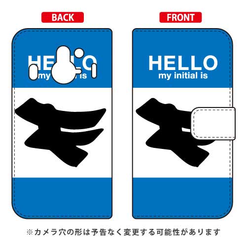 【送料無料】 手帳型スマートフォンケース Cf LTD ハロー イニシャル アルファベット F （ブルー） / for Disney Mobile on docomo F-03F/docomo 【Coverfull】ドコモ f-03f カバー f-03f ケース disney mobile on docomo f-03f f03f カバー ディズニー f03f ケース
