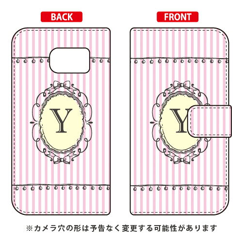 手帳型スマートフォンケース Cf LTD イニシャル アルファベット Y （ピンク） Galaxy S7 edge SC-02H・SCV33 docomo・au Coverfull galaxy s7 edge sc-02h ケース galaxy s7 edge sc-02h カバー galaxy s7 edge scv33 ケース galaxy s7 edge 送料無料