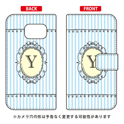 手帳型スマートフォンケース Cf LTD イニシャル アルファベット Y （サックス） Galaxy Feel SC-04J docomo Coverfull galaxy feel ケース galaxy feel カバー sc-04j ケース sc-04j カバー sc04jケース sc04jカバー ギャラクシーフィール ケース 送料無料