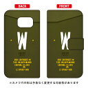 手帳型スマートフォンケース Cf LTD ミリタリー イニシャル アルファベット W (カーキ) Galaxy Feel SC-04J docomo Coverfull galaxy feel ケース galaxy feel カバー sc-04j ケース sc-04j カバー sc04jケース sc04jカバー 送料無料(2)