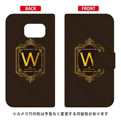 手帳型スマートフォンケース Cf LTD ラグジュアリー イニシャル アルファベット W （ゴールドイエロー） Galaxy Feel SC-04J docomo Coverfull galaxy feel ケース galaxy feel カバー sc-04j ケース sc-04j カバー sc04jケース sc04jカバー 送料無料