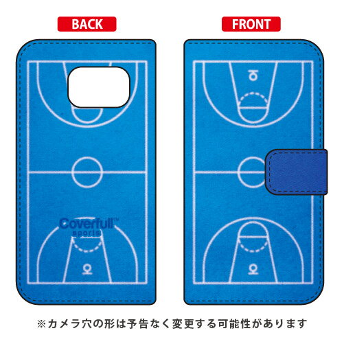 手帳型スマートフォンケース バスケットコート ブルー Galaxy Feel SC-04J docomo Coverfull galaxy feel ケース g...