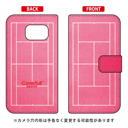手帳型スマートフォンケース テニスコート ピンク Galaxy Feel SC-04J docomo Coverfull galaxy feel ケース gal...