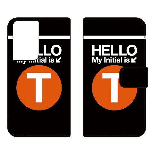 樂天商城 - 手帳型スマートフォンケース Cf LTD サブウェイ イニシャル アルファベット T （オレンジ） Galaxy S21 Ultra 5G SC-52B docomo Coverfull sc-52b ケース sc-52b カバー sc 52b ケース sc 52b カバー sc52b ケース sc52b カバー sc52bケース 送料無料