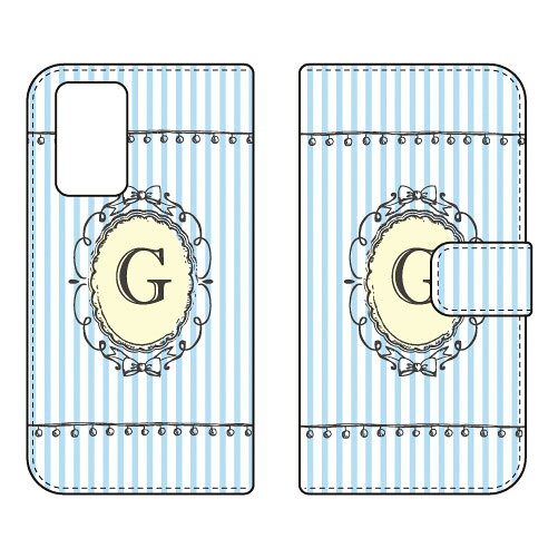 Rakuten - 手帳型スマートフォンケース Cf LTD イニシャル アルファベット G （サックス） Galaxy A52 5G SC-53B docomo Coverfull sc53b ケース sc53b カバー galaxy a52 5g sc-53b ケース galaxy a52 5g sc-53b カバー galaxy a52 5g ケース galaxy a52 送料無料