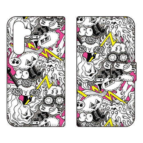 Rakuten - 手帳型スマートフォンケース ICHASU 「CARTOON」 Galaxy A55 5G SC-53E SCG27 SECOND SKIN ケース カバー スマホケース 送料無料 耐衝撃 プリント 保護 衝撃吸収