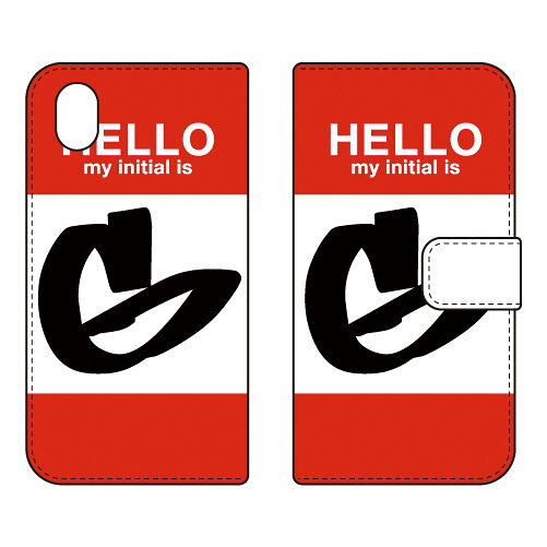 手帳型スマートフォンケース Cf LTD ハロー イニシャル アルファベット G （レッド） Galaxy A22 5G SC-56B docomo Coverfull galaxy a22 sc-56b ケース galaxy a22 sc-56b カバー galaxy a22 ケース galaxy a22 カバー ギャラクシーエー22ケース 送料無料
