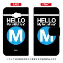 手帳型スマートフォンケース Cf LTD サブウェイ イニシャル アルファベット M （サックス） AQUOS ZETA SH-01G docomo Coverfull sh01g ケース sh01g カバー aquos zeta sh-01g ケース aquos zeta sh-01g カバー アクオスフォン カバー sh01g 送料無料