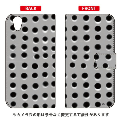 手帳型スマートフォンケース オブチジン 「dot series グレー」 AQUOS EVER SH-02J・U SHV37・SH-M04・L・L2 UQ mobile docomo・au・MVNOスマホ（SIMフリー端末） SECOND SKIN sh-02j ケース sh-02j カバー shv37 ケース shv37 カバー 送料無料
