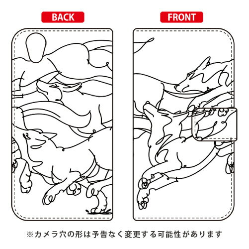 手帳型スマートフォンケース Yohei Takahashi 「Wolvesline」 AQUOS EVER SH-02J・U SHV37・SH-M04・L・L2 UQ mobile docomo・au・MVNOスマホ（SIMフリー端末） SECOND SKIN sh-02j ケース sh-02j カバー shv37 ケース shv37 カバー 送料無料