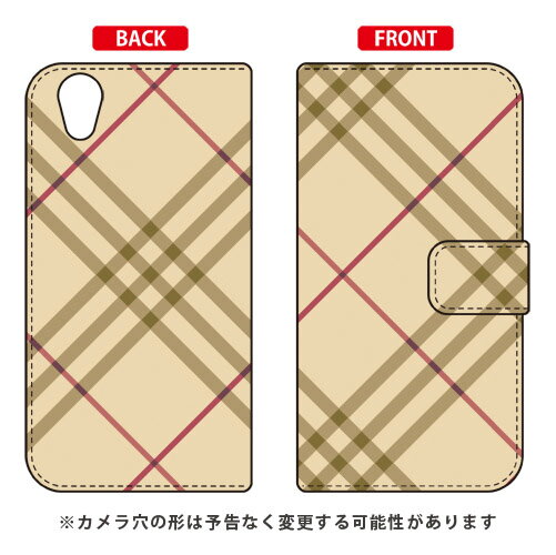 手帳型スマートフォンケース Cf LTD スタンダード スイートチェック ベージュ AQUOS EVER SH-02J・U SHV37・SH-M04・L・L2 UQ mobile docomo・au・MVNOスマホ（SIMフリー端末） Coverfull sh-02j ケース sh-02j カバー shv37 ケース 送料無料