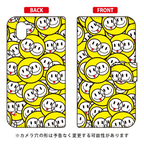 手帳型スマートフォンケース Moisture 「SMILE DOT 2」 AQUOS R2 SH-03K・SHV42・706SH docomo・au・SoftBank SECOND SKIN aquos r sh-03k shv42 706sh ケース aquos r sh-03k shv42 706sh カバー sh-03k shv42 706shケース 送料無料