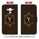 手帳型スマートフォンケース Cf LTD ラグジュアリー イニシャル アルファベット Y (ゴールドイエロー) AQUOS EVER SH-04G docomo Coverfull sh-04g ケース sh-04g カバー sh04g ケース sh04g カバー aquos zeta sh-04g ケース 送料無料(2)