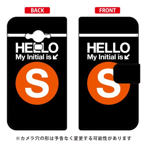 手帳型スマートフォンケース Cf LTD サブウェイ イニシャル アルファベット S （オレンジ） AQUOS EVER SH-04G docomo Coverfull sh-04g ケース sh-04g カバー sh04g ケース sh04g カバー aquos zeta sh-04g ケース aquos zeta sh-04g 送料無料