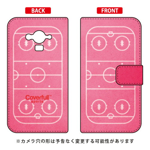 【送料無料】 手帳型スマートフォンケース アイスホッケーコート ピンク / for AQUOS EVER SH-04G/docomo 【Coverfull】sh-04g ケース sh-04g カバー sh04g ケース sh04g カバー aquos zeta sh-04g ケース aquos zeta sh-04g カバー アクオスフォン ケース sh04g