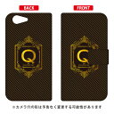 手帳型スマートフォンケース Cf LTD ラグジュアリー イニシャル アルファベット Q (ゴールドイエロー) AQUOS ZETA SH-04H・SHV34・506SH・STAR WARS mobile docomo・au・SoftBank Coverfull sh-04h ケース sh-04h カバー docomo ドコモ 送料無料