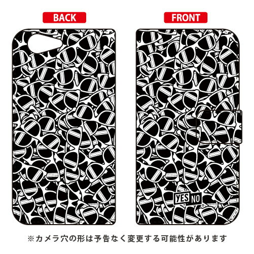 手帳型スマートフォンケース サングラス ホワイト AQUOS ZETA SH-04H・SHV34・506SH・STAR WARS mobile docomo・au・SoftBank YESNO sh-04h ケース sh-04h カバー docomo ドコモ shv34 ケース shv34 カバー au 506sh ケース 506sh カバー 送料無料