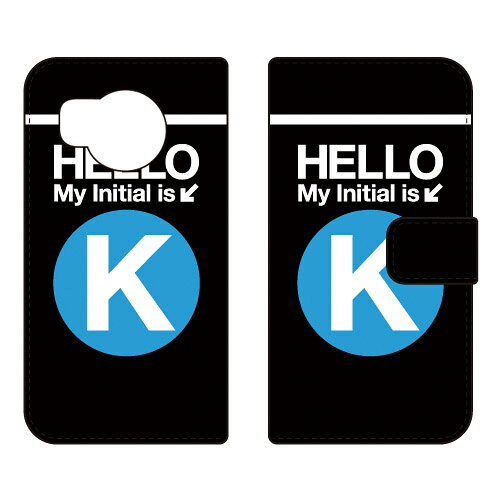 Rakuten - 手帳型スマートフォンケース Cf LTD サブウェイ イニシャル アルファベット K （サックス） AQUOS R8 SH-52D SH-R80 Coverfull ケース カバー スマホケース 送料無料 耐衝撃 プリント 保護 衝撃吸収