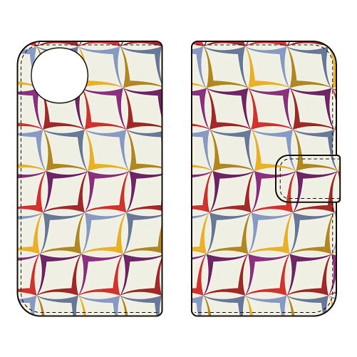 手帳型スマートフォンケース Cf LTD パターン-44 AQUOS wish5 SH-52F A502SH SH-M32 Coverfull ケース カバー スマホケース 送料無料 耐衝撃 プリント 保護 衝撃吸収