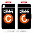 手帳型スマートフォンケース Cf LTD サブウェイ イニシャル アルファベット C (オレンジ) Xperia Z5 SO-01H docomo Coverfull xperia z5 ケース xperia z5 カバー z5 ケース z5 カバー エクスペリアz5 ケース エクスペリアz5 カバー so−01h 送料無料(2)