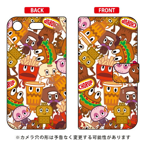 手帳型スマートフォンケース 「wafflers」 design by PansonWorks Xperia XZ1 Compact SO-02K docomo SECOND SKIN xperia xz1 compact ケース xperia xz1 compact カバー エクスペリアxz1コンパクト ケース エクスペリアxz1コンパクト カバー 送料無料