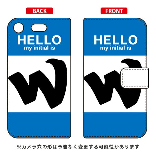 乐天商城 - 手帳型スマートフォンケース Cf LTD ハロー イニシャル アルファベット W （ブルー） Xperia XZ1 Compact SO-02K docomo Coverfull xperia xz1 compact ケース xperia xz1 compact カバー エクスペリアxz1コンパクト ケース 送料無料