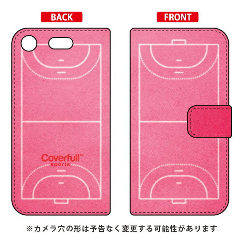 手帳型スマートフォンケース ハンドボールコート ピンク Xperia XZ1 Compact SO-02K docomo Coverfull xperia xz...