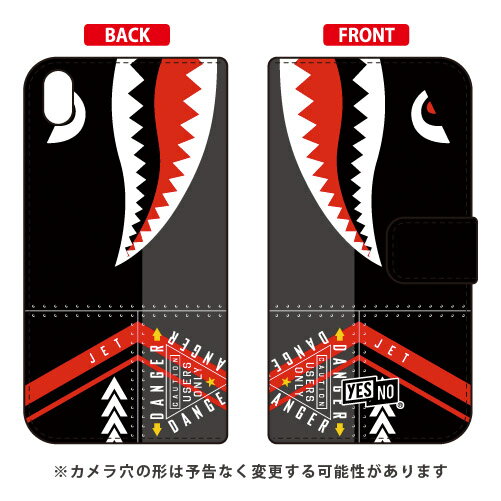 手帳型スマートフォンケース シャーク ブラック Xperia Z5 Premium SO-03H docomo YESNO 手帳型ケース xperia z5 premium ケース xperia z5 premium カバー z5 premium ケース z5 premium カバー z5 プレミアム ケース z5 プレミアム カバー 送料無料